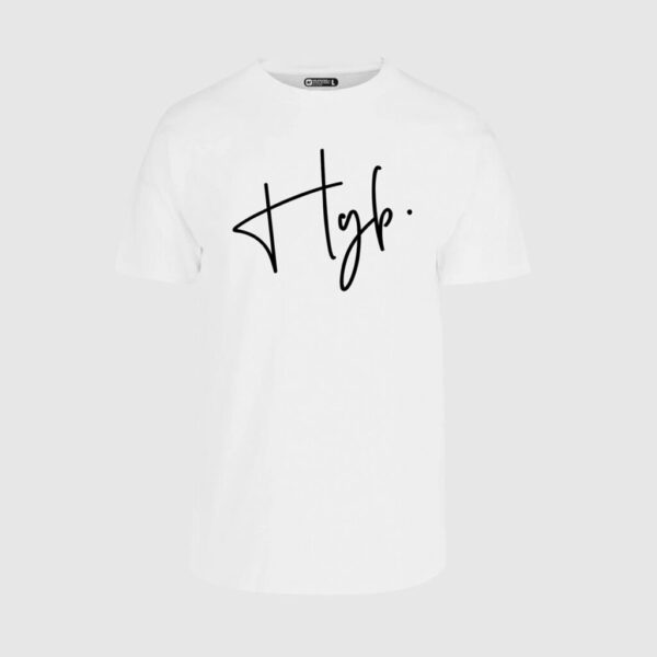 Cursive HYB White Tee
