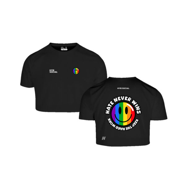 Rainbow Black Crop